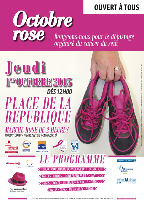 AFFICHE MARCHE ROSE